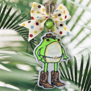 Frog Car Freshie, Cowboy Frog Car freshie, Aroma Beads, Car Decor, Car Freshies, Freshener, Gift Ideas, Gift, Gifts For Her, Spring, Western