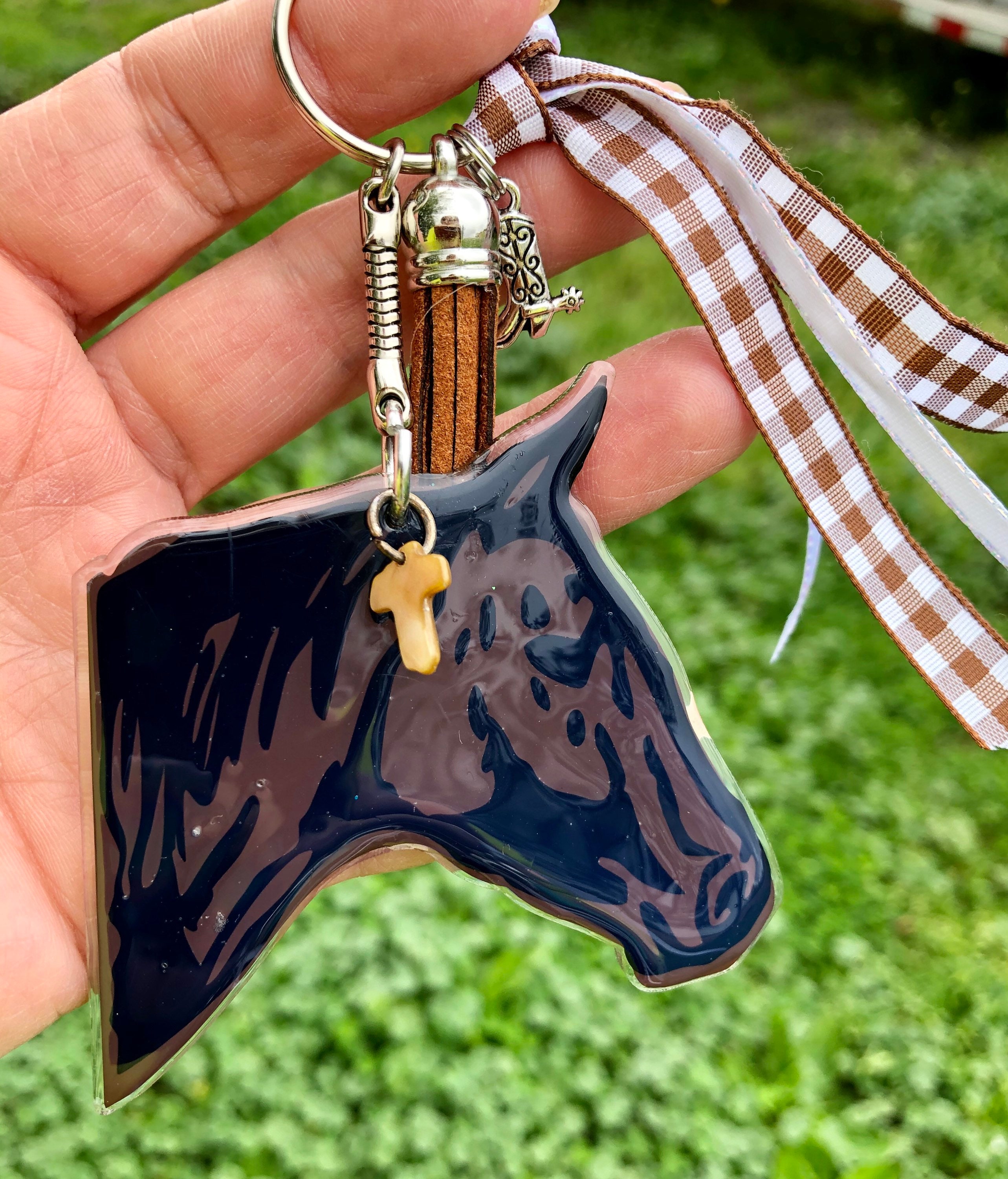 Horse keychain Acrylic Horse Keychain Key Chain Acrylic Etsy