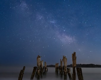 Milky Way over West Beach, Beverly MA. Fine Art, Metal, Acrylic Wall Decor