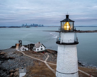 Boston Light Boston Harbor Massachusetts Fine Art, Metal, Acrylic Wall Decor