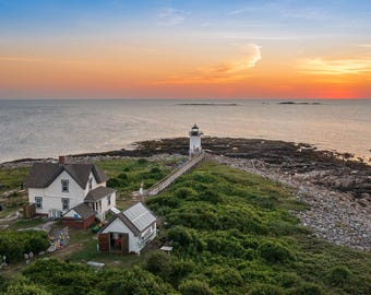 Straitsmouth Island Light at sunrise Fine Art, Metal, Acrylic Wall Decor