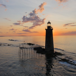 Rams Island Ledge Light Portland Maine Fine Art, Metall, Acryl