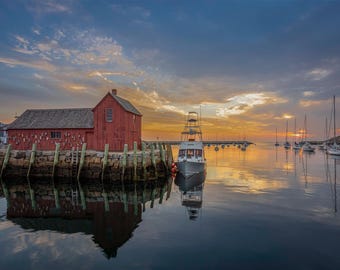 Mooring at the Motif Rockport, MA. fine art, metal, acrylic for home and office