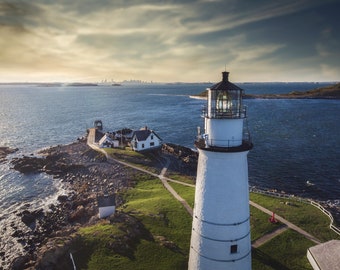 Boston Light Boston Harbor Fine Art, Metal, Acrylic Wall Decor