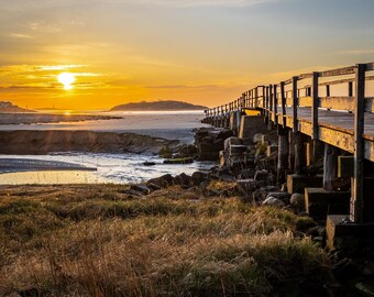 Bridge to Paradise Good Harbor Beach Gloucester, MA sunrise wall art decor print, metal acrylic