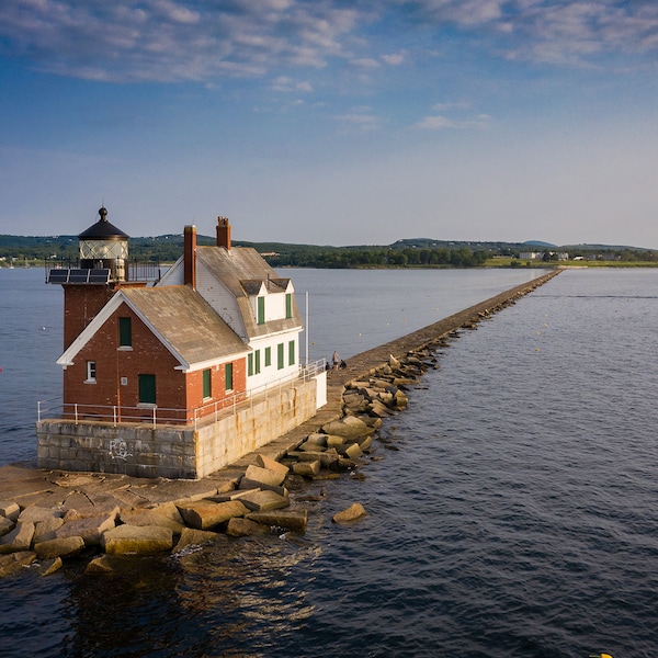 Rockland Breakwater Lighthouse Maine Fine Art, Metal, Acrylic Wall Decor