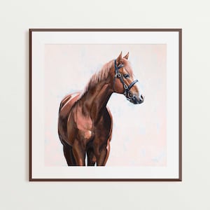 Fine Art Print of Original Oil Painting, Kentucky Derby, Louisville, Kentucky, Horse Racing, Equine, Justify, Stephanie Hilen