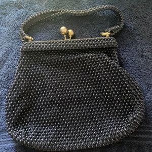 Vintage Blue Beaded Special Occasion Purse