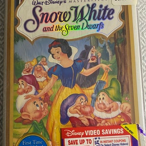 SEALED Walt Disney&#39;s Masterpiece Snow White And The Seven Dwarfs VHS, 1994 released on VHS