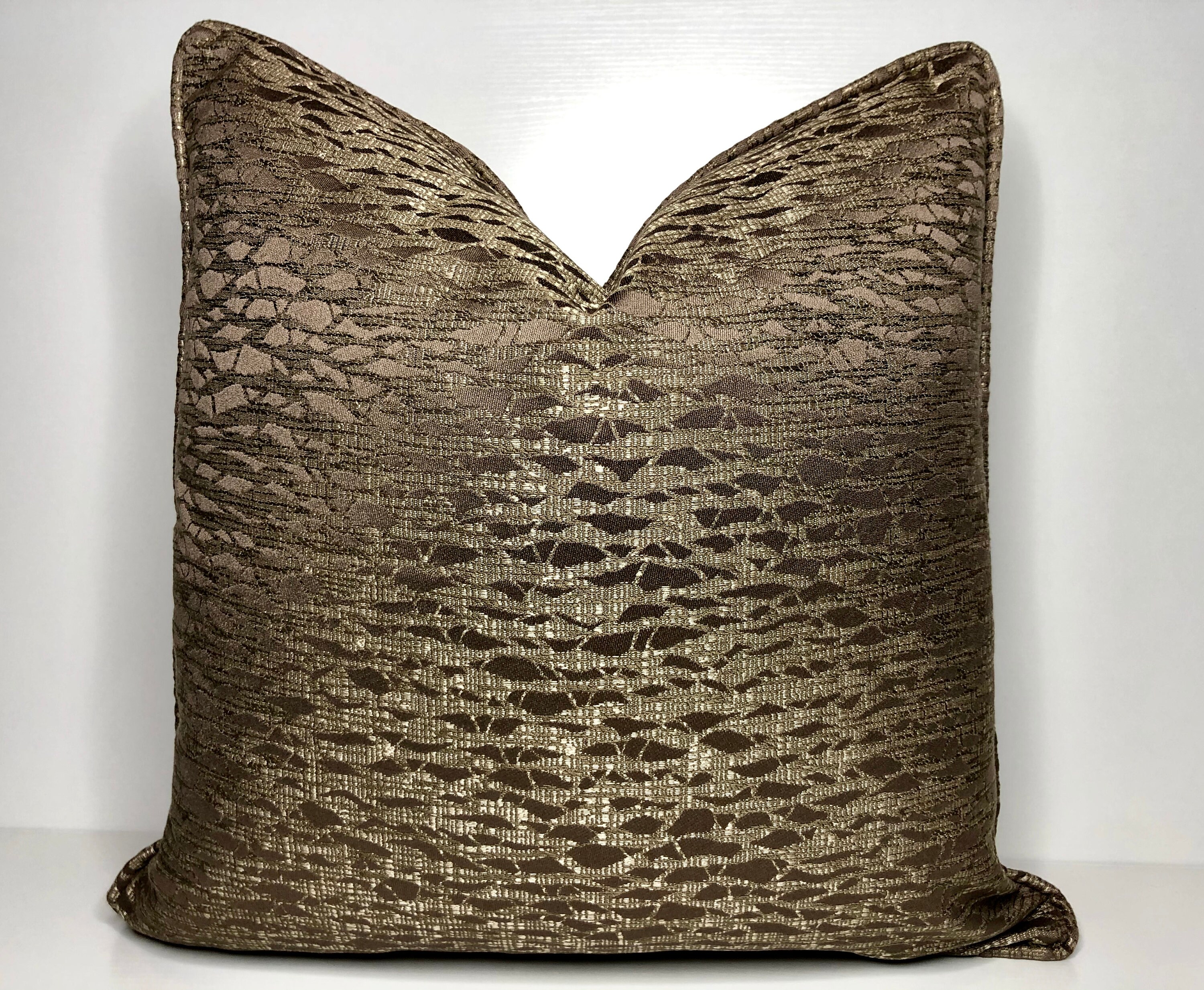 Luxury Brown Gold Sparkle Cushion Covers handmade Designer Etsy