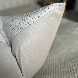 Luxury textured taupe gold velvet cushion cover handmade designer fabric Made to measure image 4