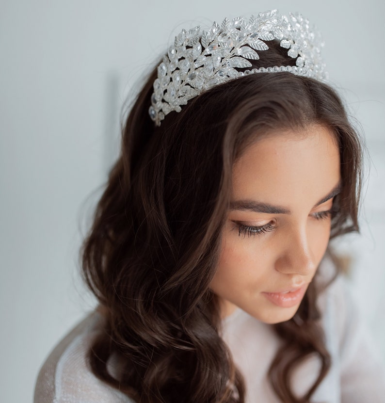 Gold Brautkrone Diadem - Zinklegierung Mit Kristallsteinen Für Hochzeit