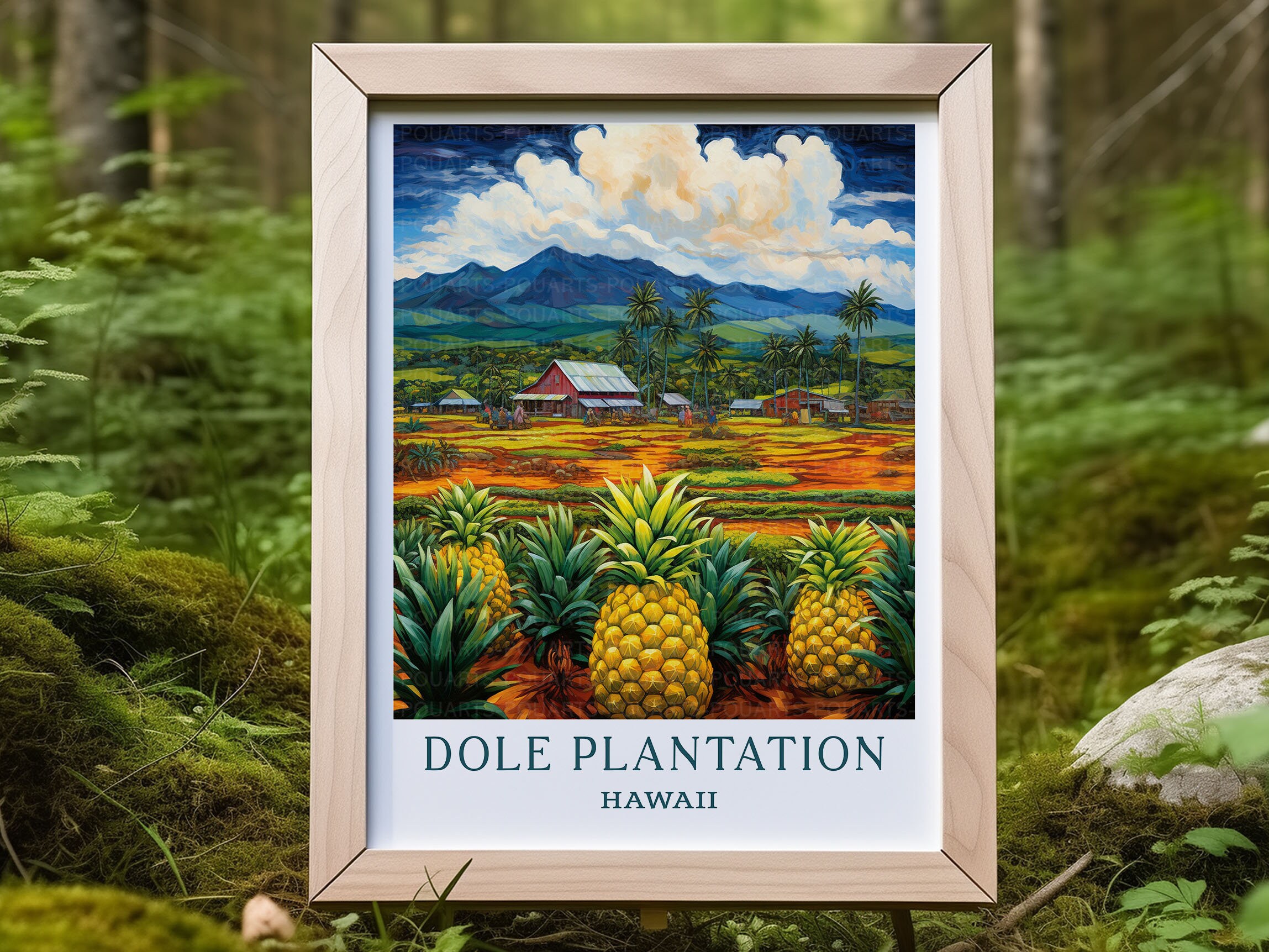 Dole Plantation Hawaii Travel Poster Immerse Yourself in Masterpiece 