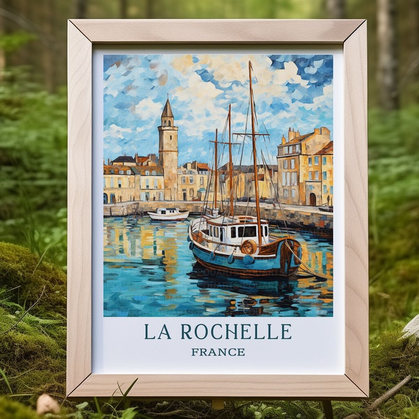 La Rochelle France Travel Poster Immerse Yourself in Masterpiece La Rochelle Wall Art Perfect for Travel Lovers and France Enthusiasts