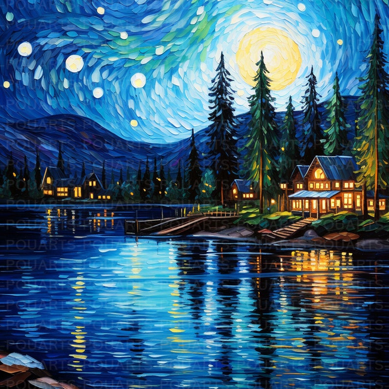 Donner Lake California Travel Poster Immerse Yourself in Masterpiece