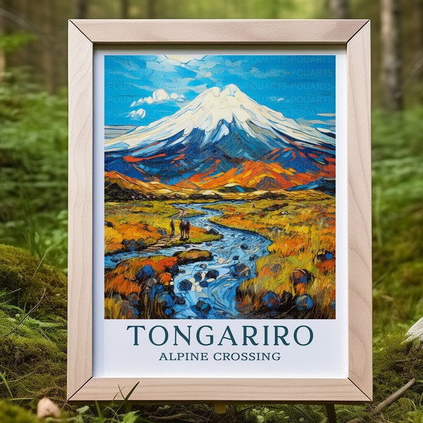 Tongariro Alpine Crossing Travel Poster Immerse Yourself in Masterpiece Tongariro Wall Art Perfect for Travel Lovers and Alpine Crossings