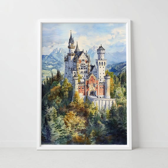 Germania Cochem Castle River Houses Painting By Numbers Diy Kit Pittura A Olio Su Tela Unico Pittura Digitale