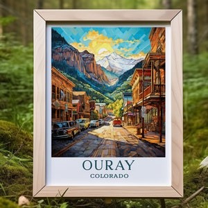 Ouray Colorado Travel Poster Immerse Yourself in Masterpiece Ouray Wall Art Perfect for Travel Lovers and Colorado Enthusiasts