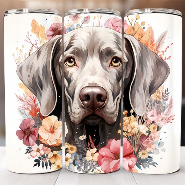 Weimaraners 20 oz Skinny Tumbler Sublimation Design Digital Download PNG Instant DIGITAL ONLY, Tumbler Warp