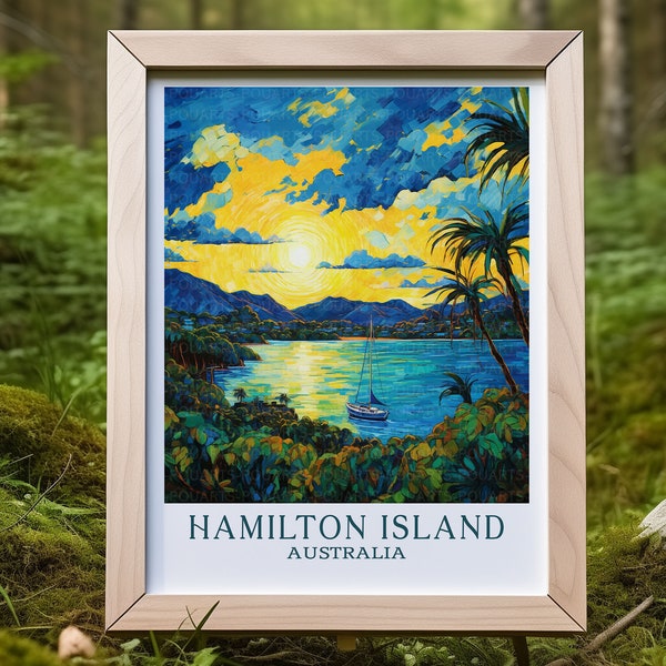 Hamilton Island Australia Travel Poster Immerse Yourself in Masterpiece Hamilton Island Wall Art Perfect for Travel Lovers and Australias
