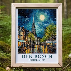 Den Bosch Nederland Reisposter Dompel jezelf onder in meesterwerk Den Bosch Wall Art Perfect voor reisliefhebbers en Nederlandse liefhebbers