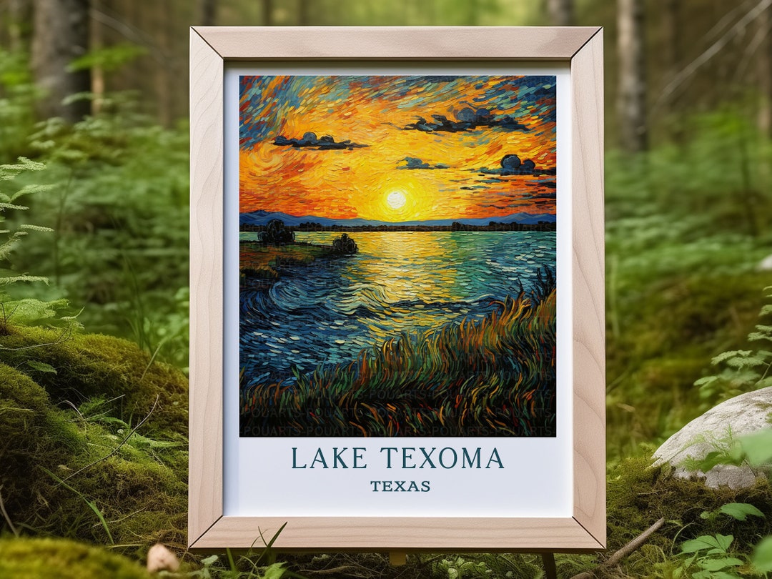 Lake Texoma Texas Travel Poster Immerse Yourself in Masterpiece Lake