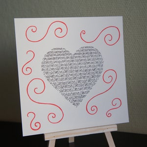 Carte de Saint Valentin - fiançailles - romantique - idée cadeau Saint Valentin