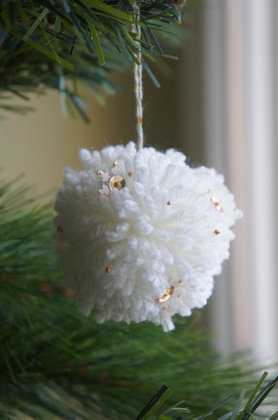 Boule De Noël En Laine Décoration Sapin De Noël Boule De Noël Pompon Décoration De Sapin Originale