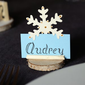 Marcador de lugar para bodas y recepciones (tema de invierno, boda en invierno o en la montaña) / cumpleaños / bautizo / decoración de mesa