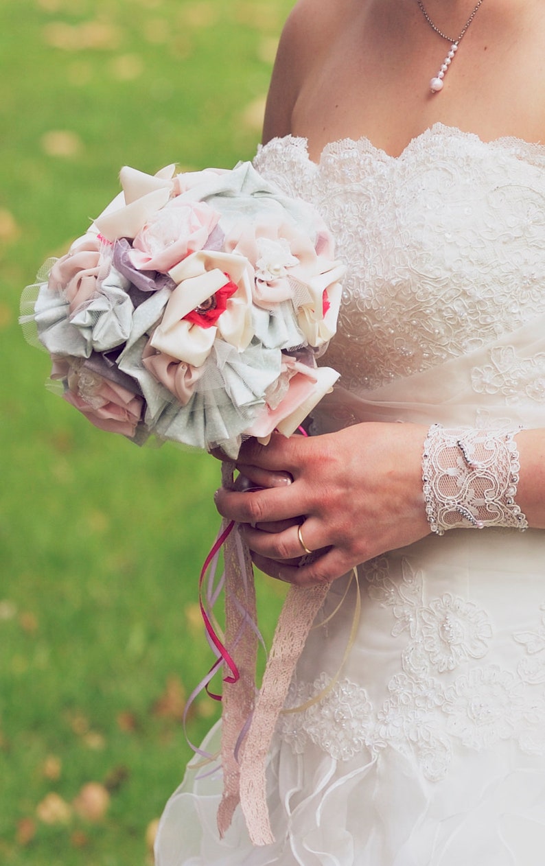 Cloth Bridal Bouquet Original Wedding Bouquet Fabric Etsy