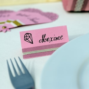 Segnaposto per matrimoni e ricevimenti (tema glamour e romantico) / decorazione della tavola di compleanno / matrimonio