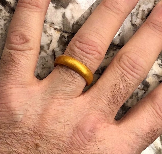 Metallic silicone shop wedding rings
