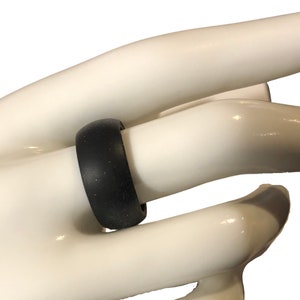 Black Silicone Ring, Silicone Wedding Ring for Men, Black Silicone Ring For Man | Black Silicone Wedding Band | Gift For Man.