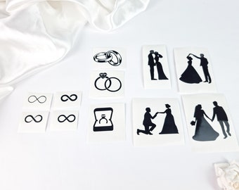 Vinylaufkleber | Vinylsticker für Resin | Hochzeit Unendlichkeitszeichen | Ehering Verlobung | Scherryssticker