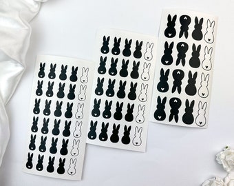 Osterhasen Aufkleber | Oster Sticker mit Herzchen Hasen | Dekoration DIY Vinylsticker | Scherryssticker