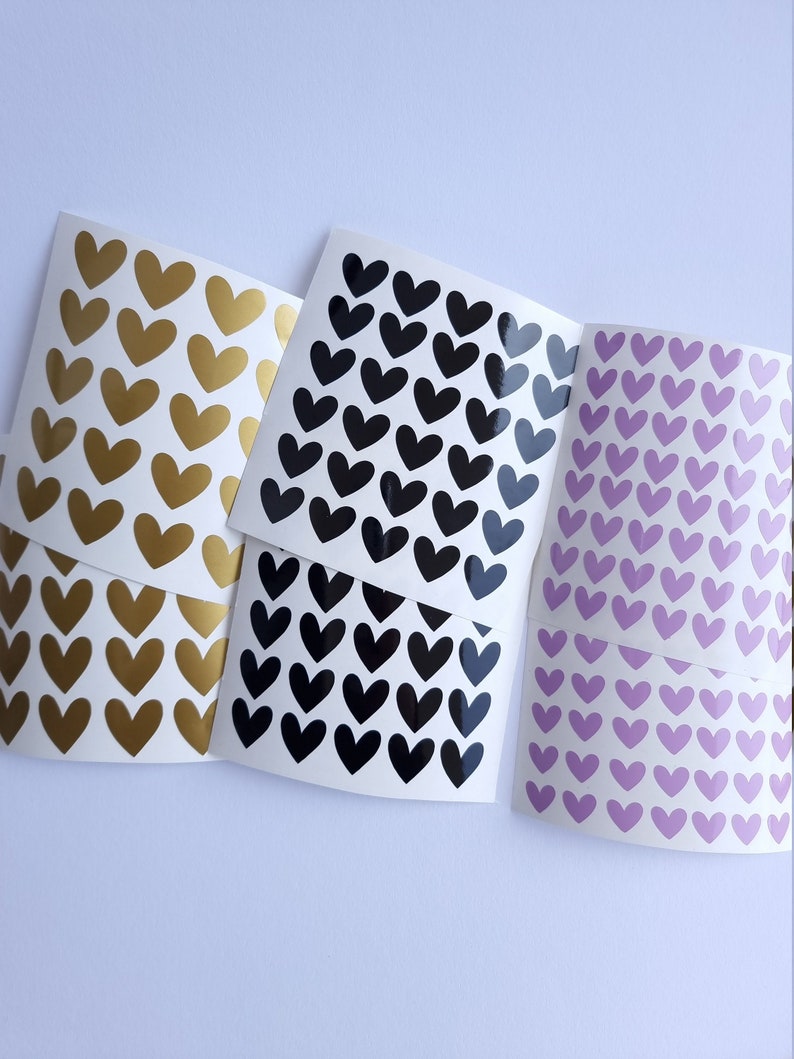 1 sticker sheet with hearts | Vinyl Sticker Vinyl Sticker | Heart Sticker | Diy 