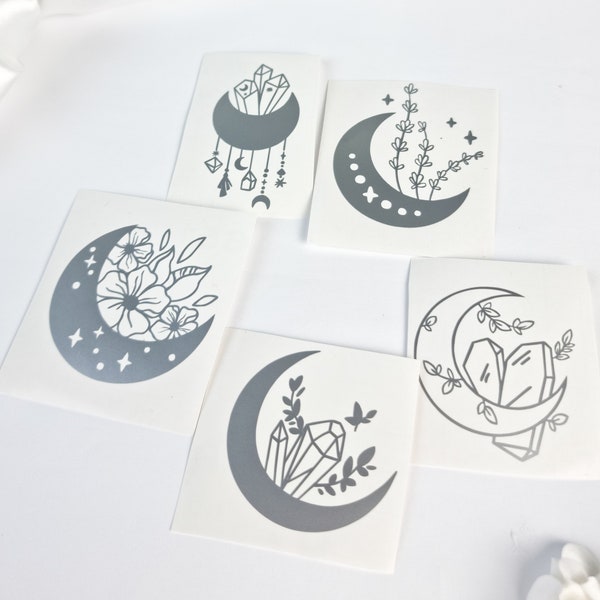 Moon Mystical Plant Sticker | Witchy Vinylsticker | Celestial Magic Sticker | Scherryssticker