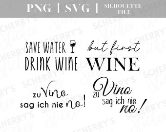 Wine plotter file |  PNG SVG SILHOUETTE Cricut | Winelover | Wine lettering | File Download