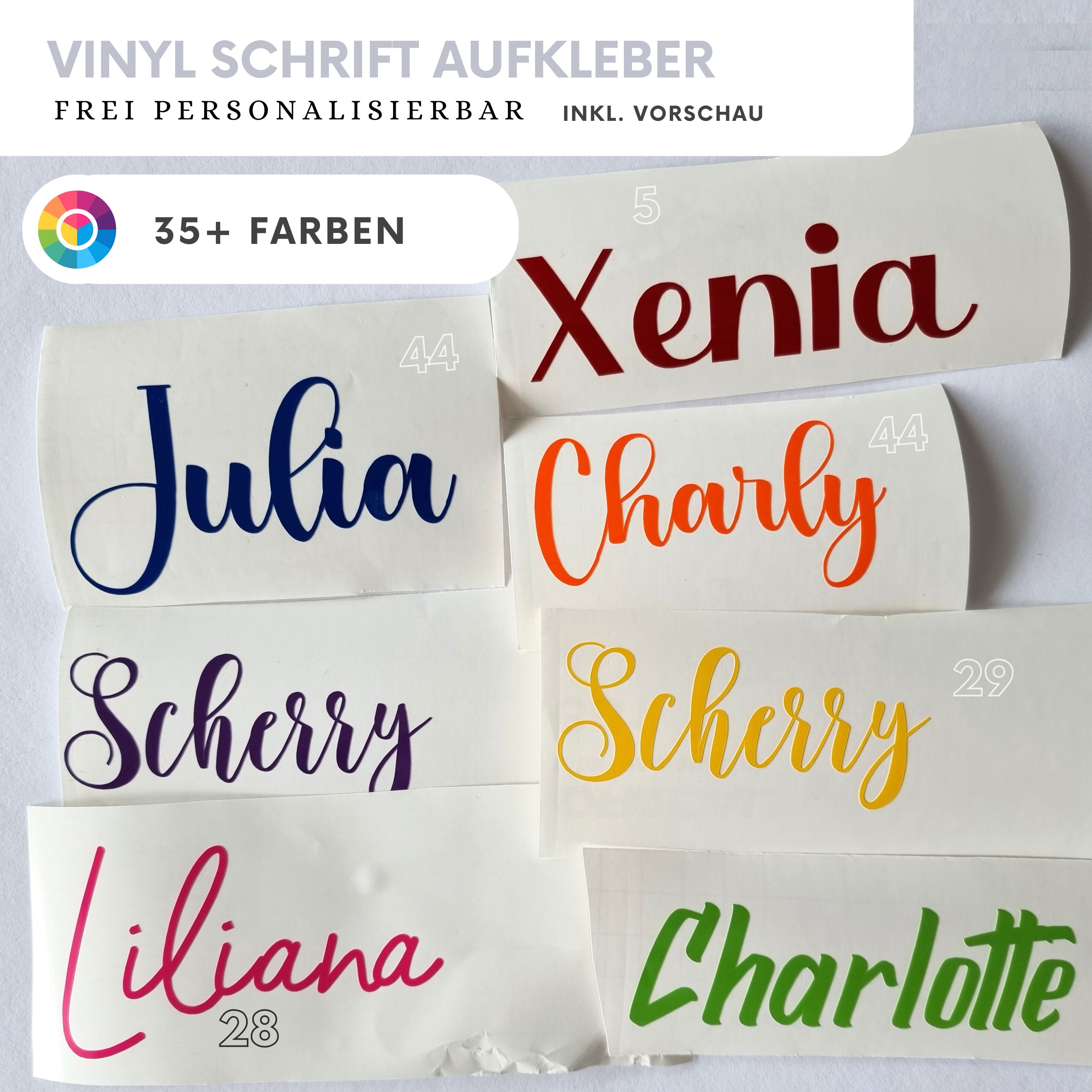 Vinyl Sticker in Colour, Vinyl Sticker Name Sticker Personalized