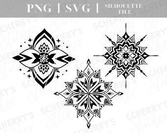 Mandala plotter file |  PNG SVG SILHOUETTE Cricut | Sample | File Download