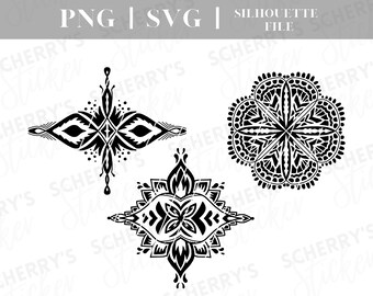 Mandala plotter file |  PNG SVG SILHOUETTE Cricut | Sample | File Download
