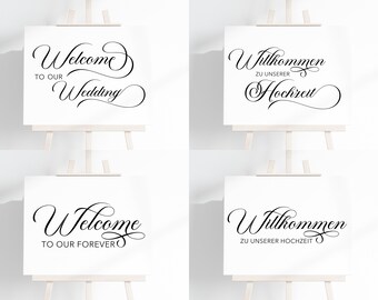 Welcome sign plotter file |  PNG SVG SILHOUETTE Cricut | Home Sticker Print Wedding Decoration| File Bundle