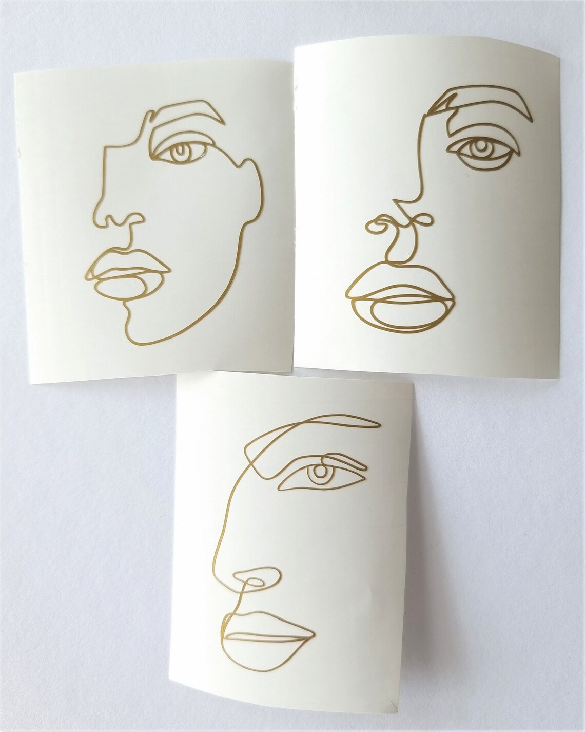 Vinyl Stickers Vinyl Sticker for Resin One Line Art Face Etsy