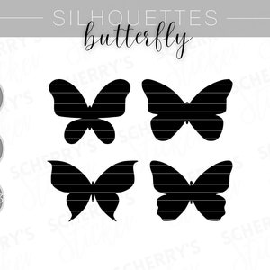 Schmetterling Silhouette Plotterdatei |  PNG SVG SILHOUETTE Cricut  | Clipart Simple Easy | Datei Download