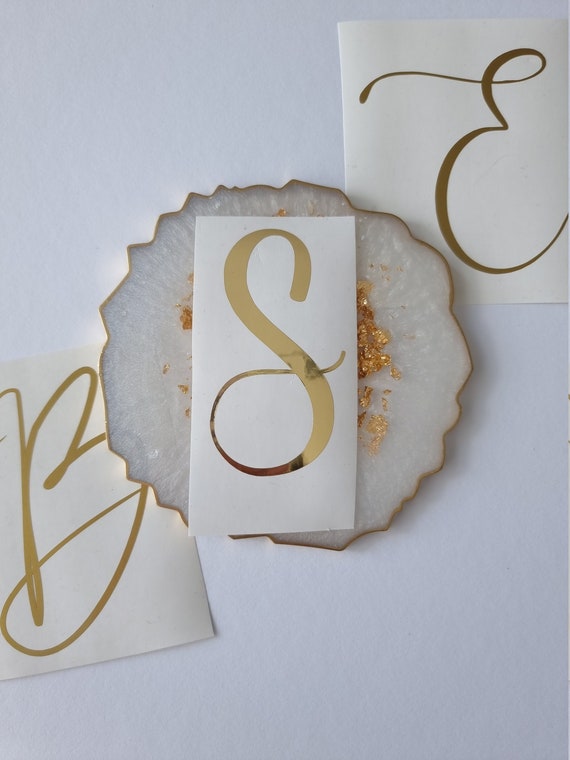 Buy Letter Decal Vinyl Sticker for Coasters Large Letter Stickers Resin  Online in India 