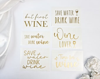 Vinylaufkleber | Schrifzug Wein | Winelover | Sticker Wein Spruch | Vinysticker | Scherryssticker