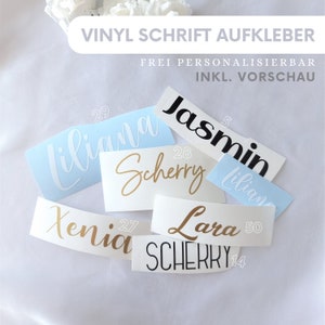 Personalized vinyl stickers for names and labels of all kinds