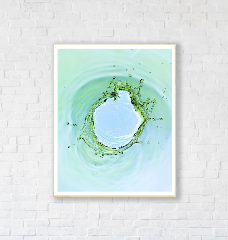 Water Splash Print Large Wall Art Water Splash Art Liquid Etsy