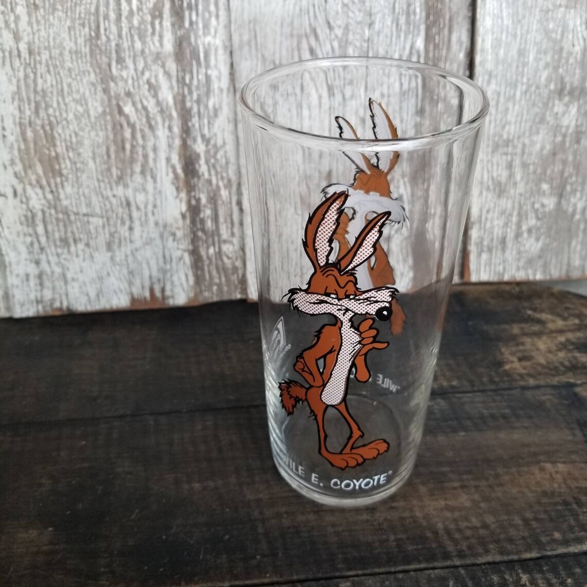 wile e coyote pepsi glass