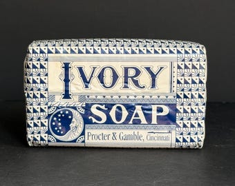 Vintage 2001 Ivory Soap Bar | Retro 1879 Wrapper Procter & Gamble Advertising Collectible